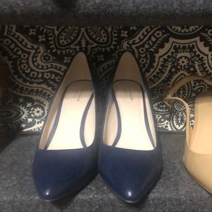 Cole Haan Cobalt Blue Leather Heels